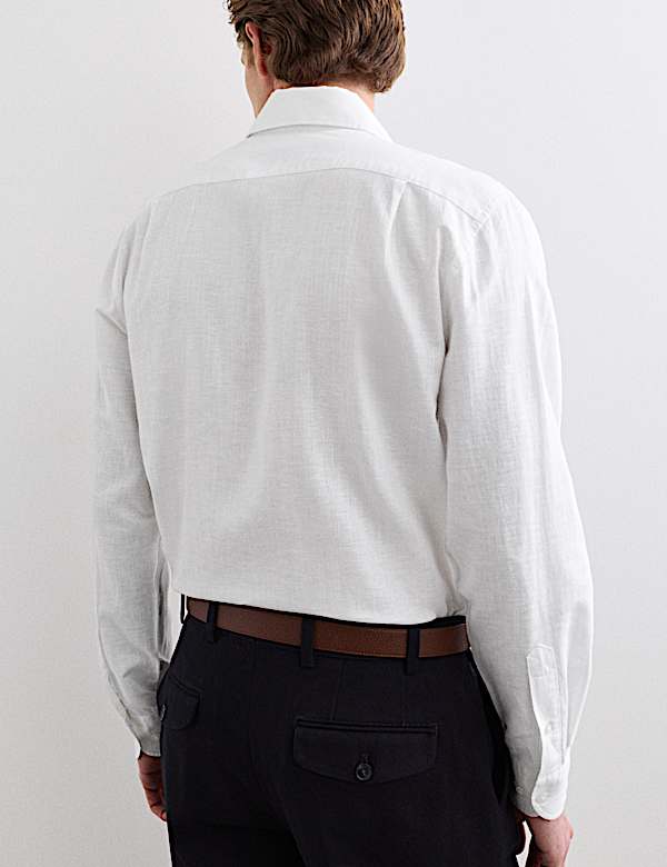 Regular Fit Luxury Linen Cotton Shirt - CZ