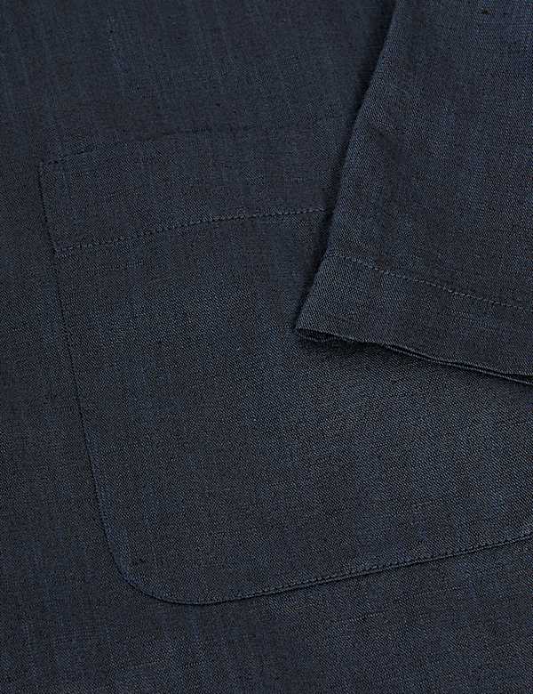 Regular-fit luxe overhemd met korte mouwen van linnen en katoen - NL