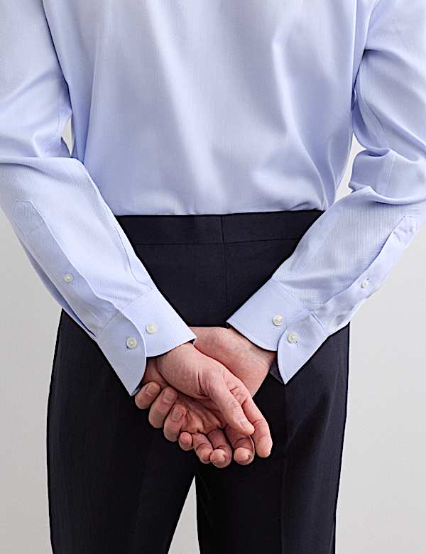 Camisa de lujo texturizada ajustada 100 % algod&oacute;n - ES