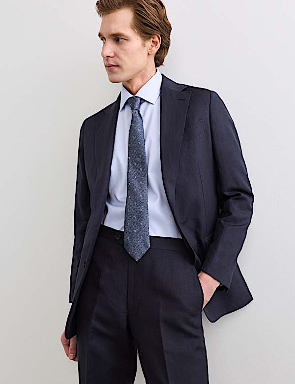 Camisa de lujo texturizada ajustada 100 % algod&oacute;n - ES