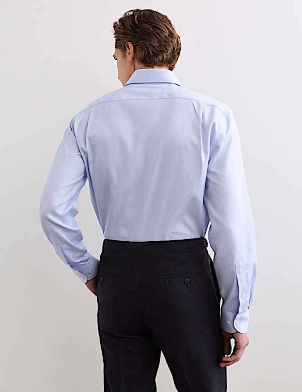 Camisa de lujo texturizada ajustada 100 % algod&oacute;n - ES