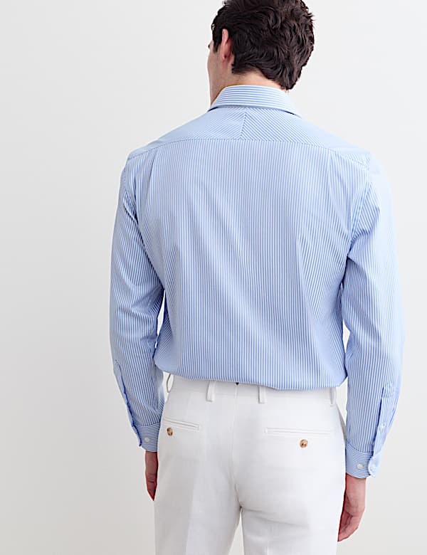 Slim Fit Pure Cotton Striped Shirt - CH