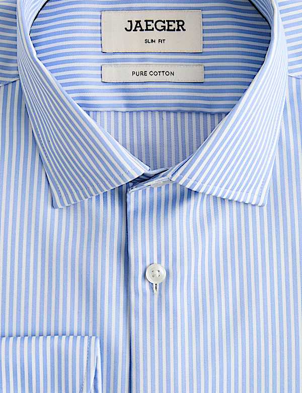 Slim Fit Pure Cotton Striped Shirt - CH