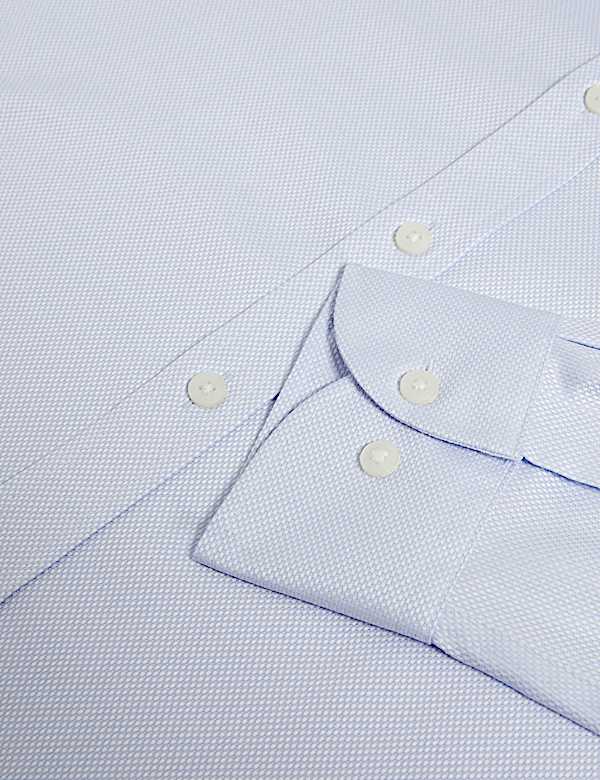 Tailored Fit Luxury Cotton Textured Shirt - GR