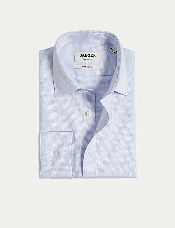 Tailored Fit Luxury Cotton Textured Shirt - GR