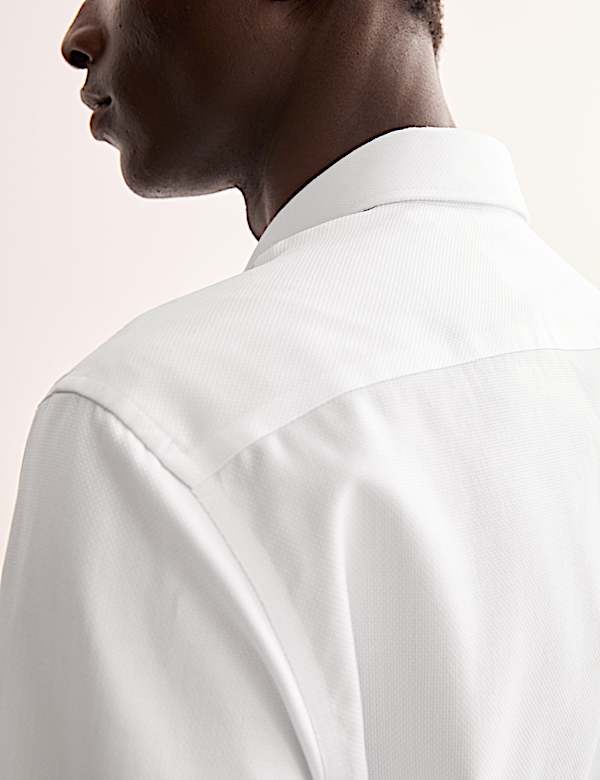 Tailored Fit Luxury Cotton Textured Shirt - CZ