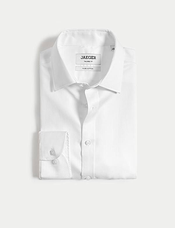 Tailored Fit Luxury Cotton Textured Shirt - CZ