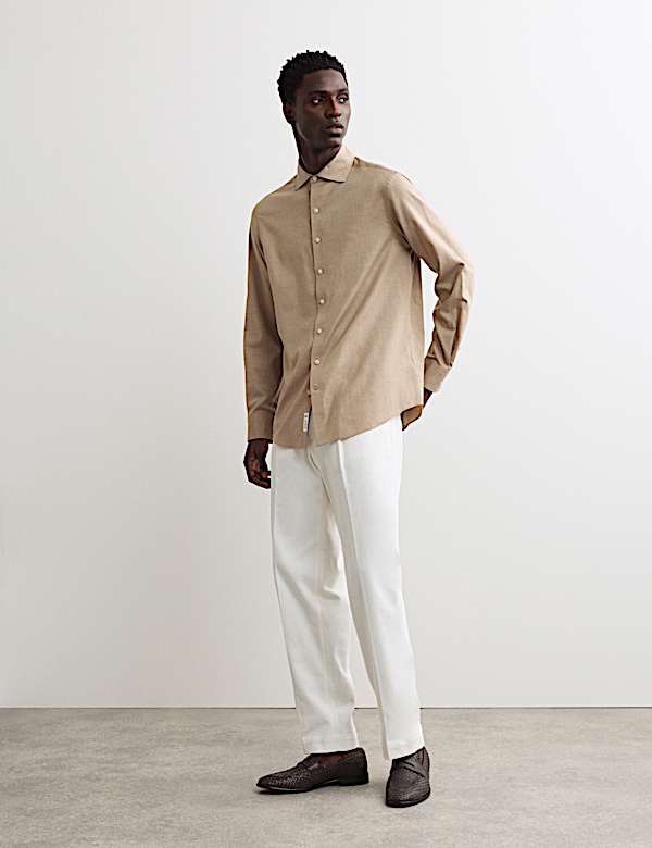 Regular Fit Luxury Pure Cotton Textured Shirt - GR