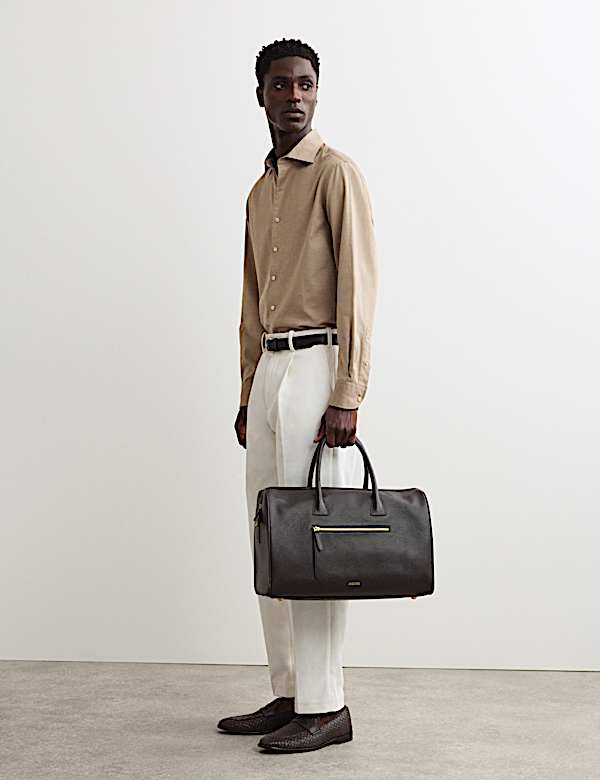 Regular Fit Luxury Pure Cotton Textured Shirt - GR