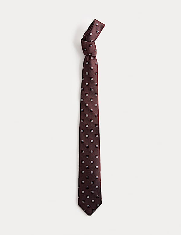 Geometric Silk Rich Tie - GR