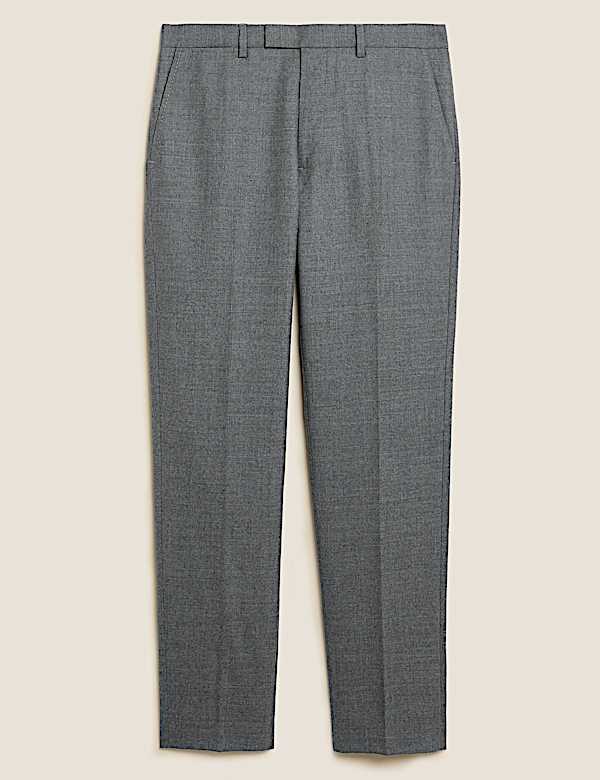 Tailored Fit Pure Wool Flannel Trousers
