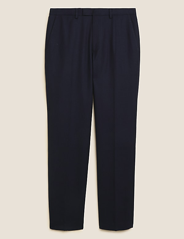 Tailored Fit Pure Wool Flannel Trousers