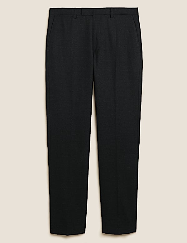 Tailored Fit Pure Wool Flannel Trousers