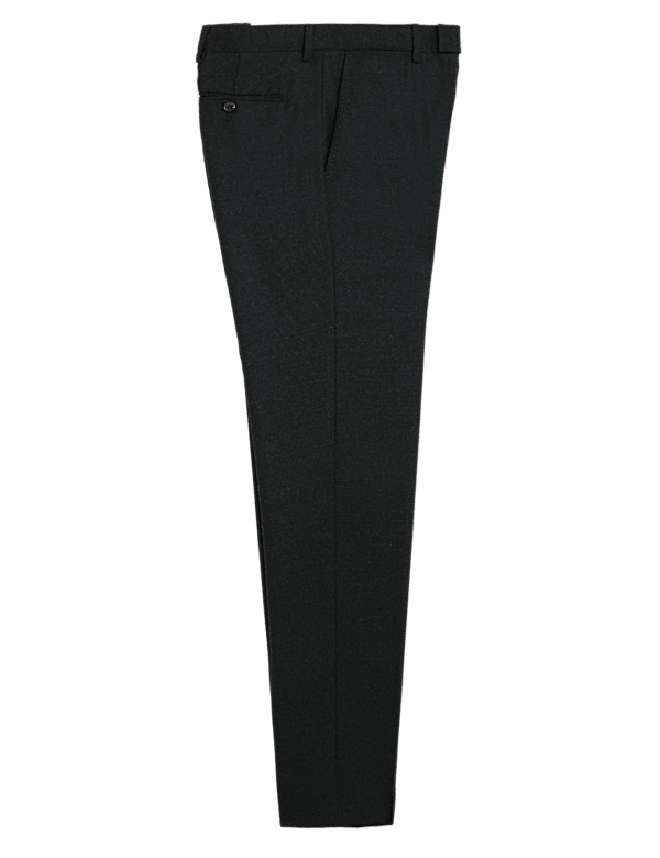 Tailored Fit Pure Wool Flannel Trousers