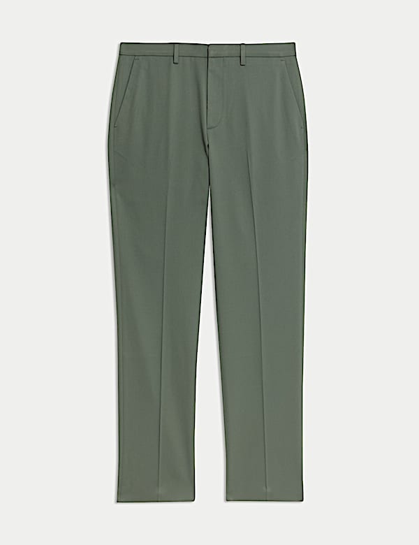 Pantalon habill&eacute; coupe standard en tissu extensible - FR