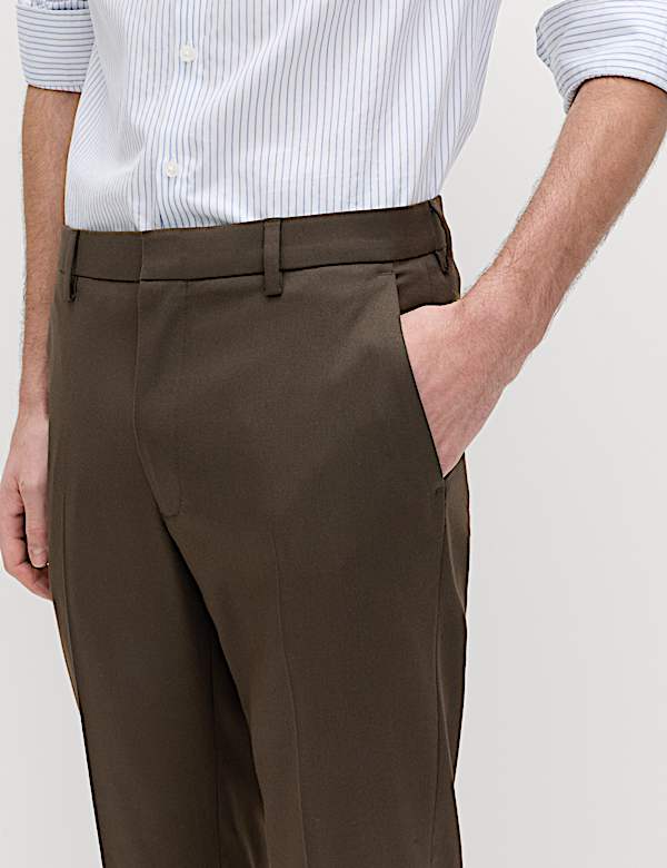 Regular Fit Smart Stretch Trousers - US