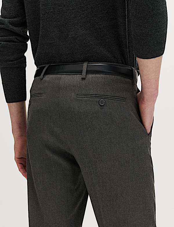 Regular Fit Smart Stretch Trousers - US