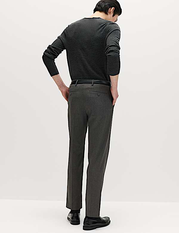 Regular Fit Smart Stretch Trousers - US