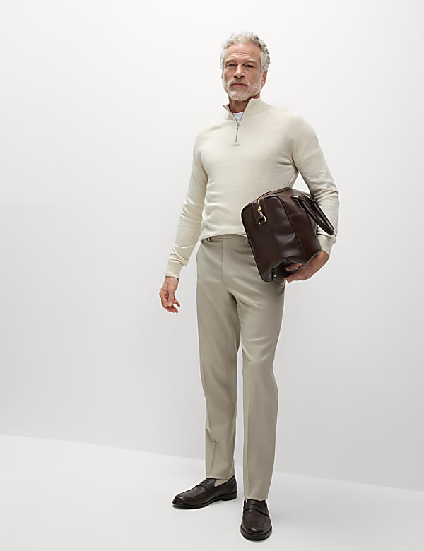Slim Fit Stretch Smart Trousers