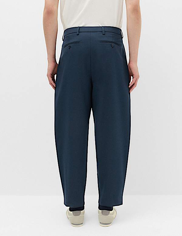 Barrel Fit Smart Twill Trousers - MV
