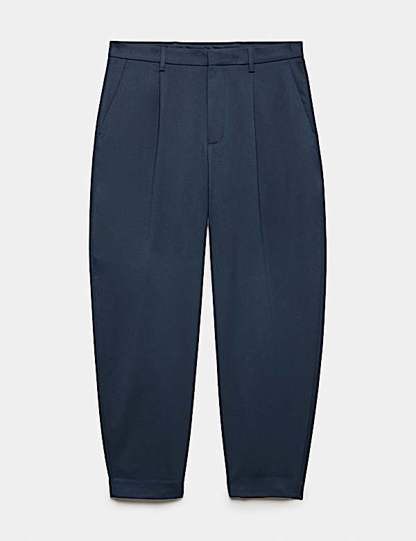 Barrel Fit Smart Twill Trousers - MV