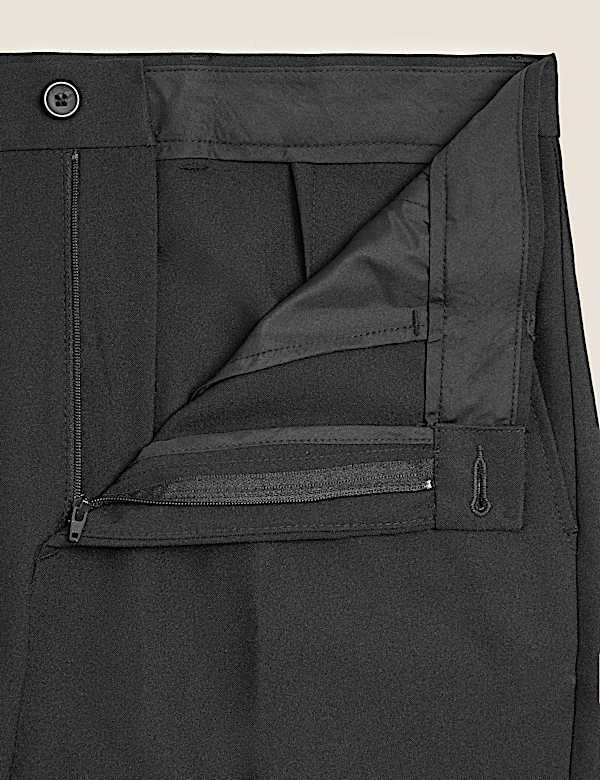 Slim Fit Flat Front Trousers