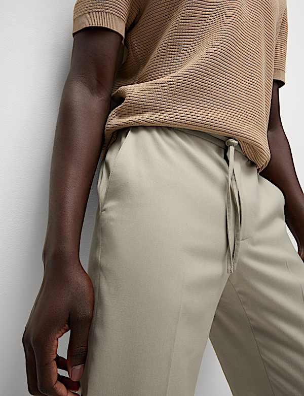Tapered Fit Elasticated Trousers