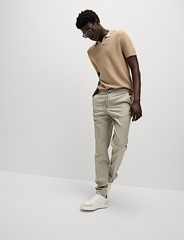 Tapered Fit Elasticated Trousers
