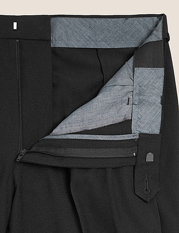 Crease Resistant Flat Front Trousers