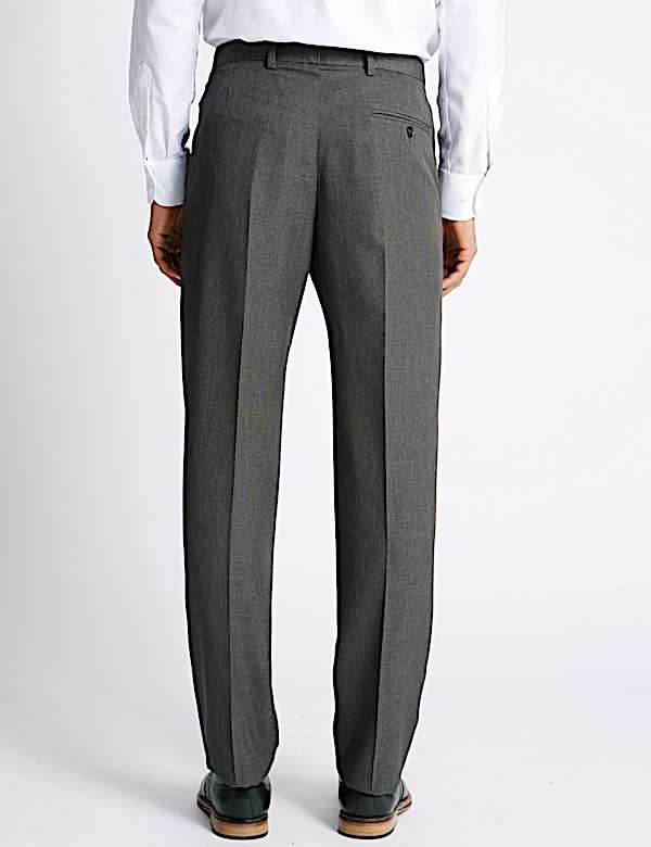 Regular Fit Flat Front Trousers