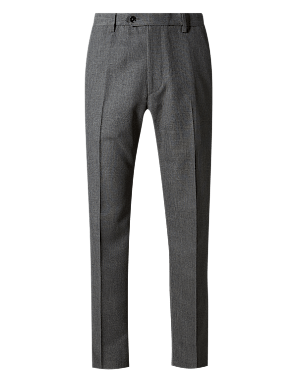 Regular Fit Flat Front Trousers