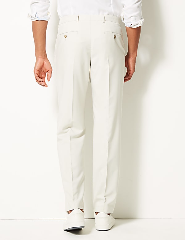 Regular Fit Flat Front Trousers