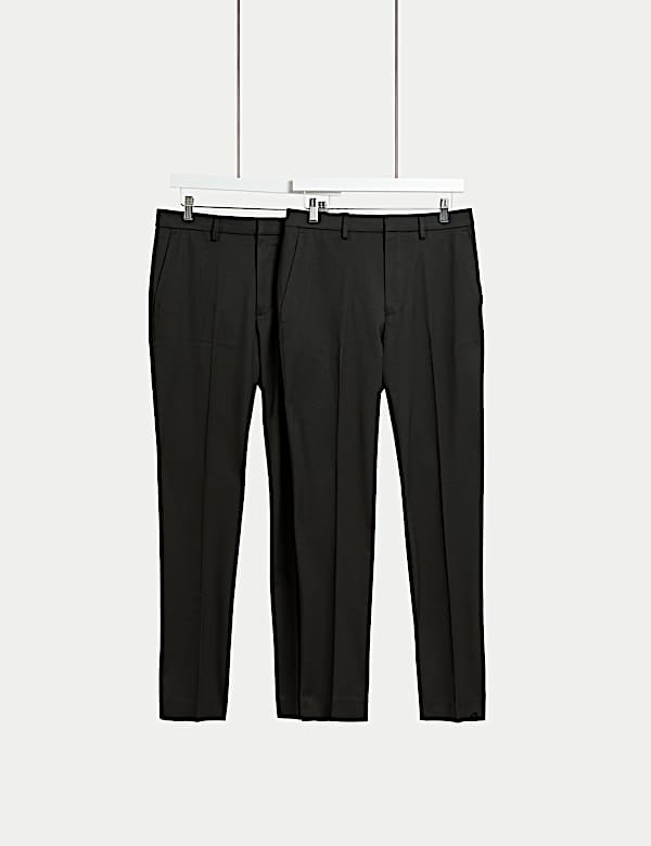 2pk Regular Fit Smart Stretch Trousers - FI