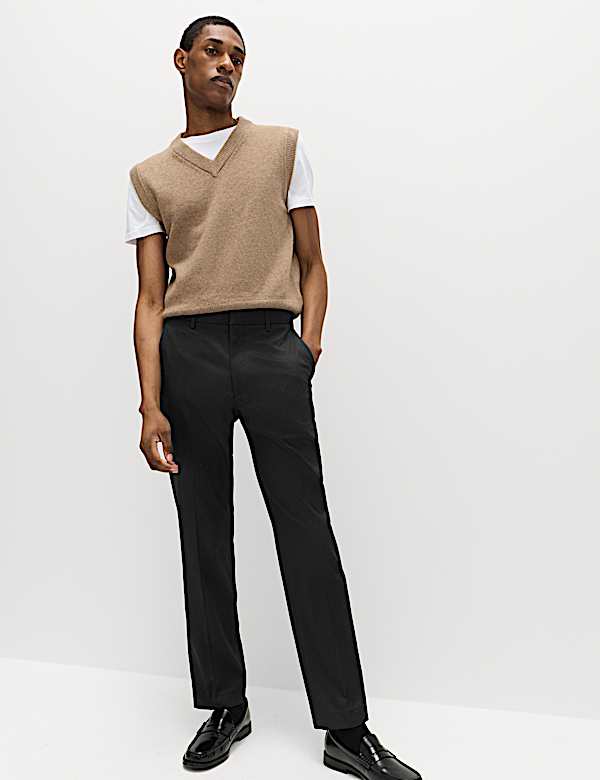 2pk Slim Fit Stretch Smart Trousers - RO