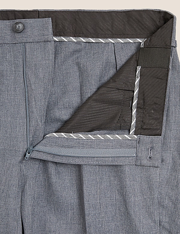 Regular Fit Flat Front Trousers