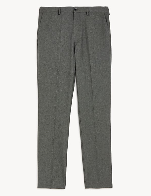 Crease Resistant Slim Fit Flexi Waist Trouser