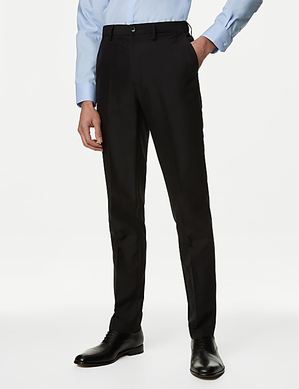 Crease Resistant Slim Fit Flexi Waist Trouser