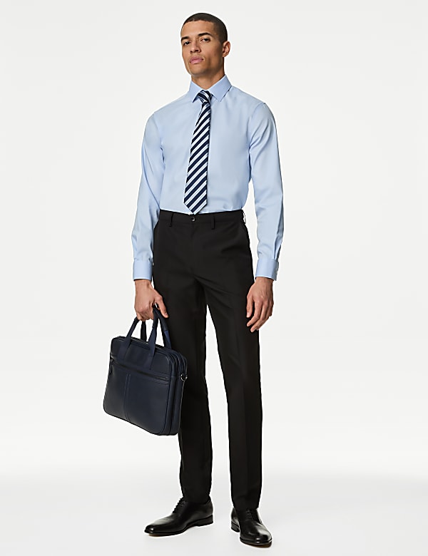 Crease Resistant Slim Fit Flexi Waist Trouser