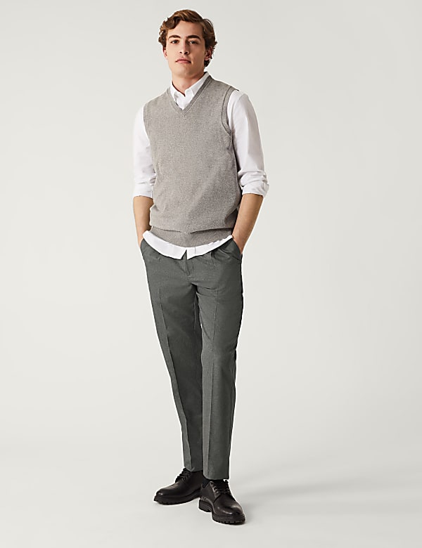 Crease Resistant Flexi Waist Trousers
