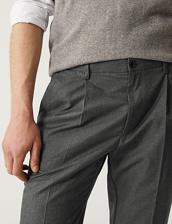 Crease Resistant Flexi Waist Trousers