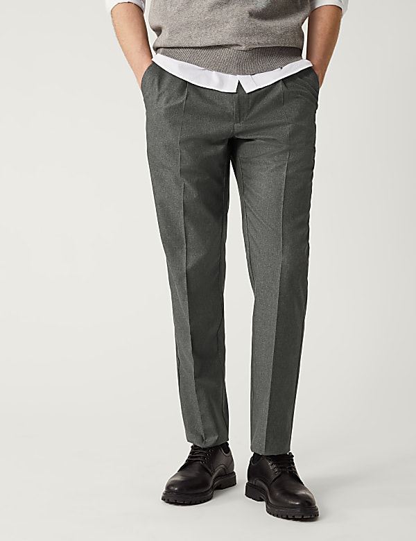 Crease Resistant Flexi Waist Trousers