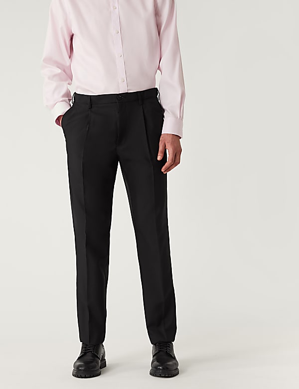 Crease Resistant Flexi Waist Trousers