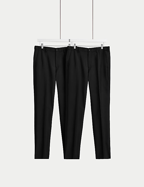 2pk Slim Fit Active Waist Trousers - NL
