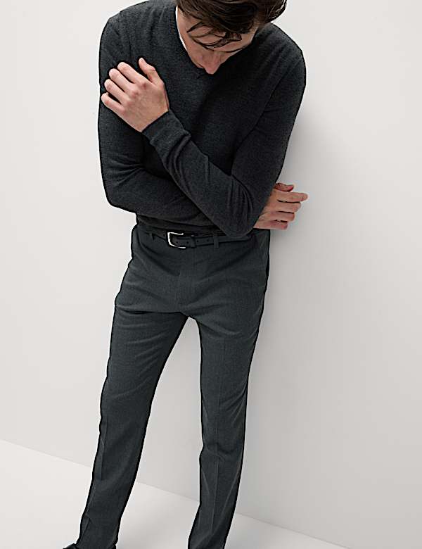 Skinny Fit Stretch Smart Trousers - NL