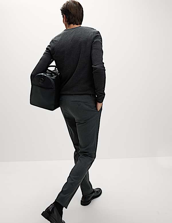 Skinny Fit Stretch Smart Trousers - NL