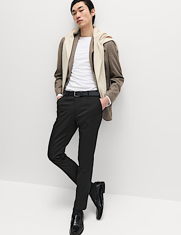 Eleganckie spodnie o kroju skinny fit ze streczem - PL