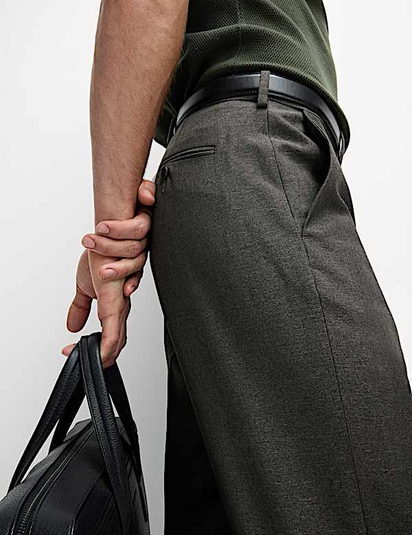 Regular Fit Crease Resist Smart Trousers