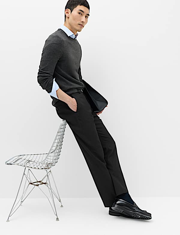 Regular Fit Smart Trousers