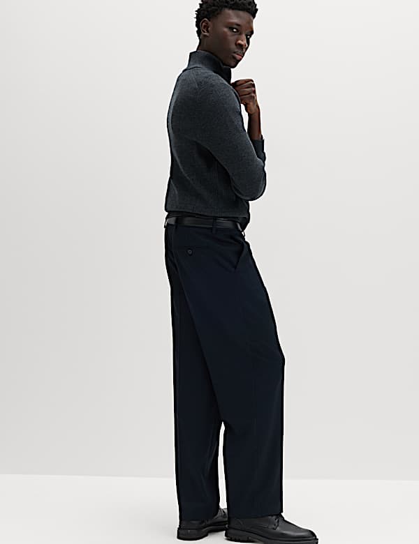 Relaxed Fit Smart Stretch Trousers - SK
