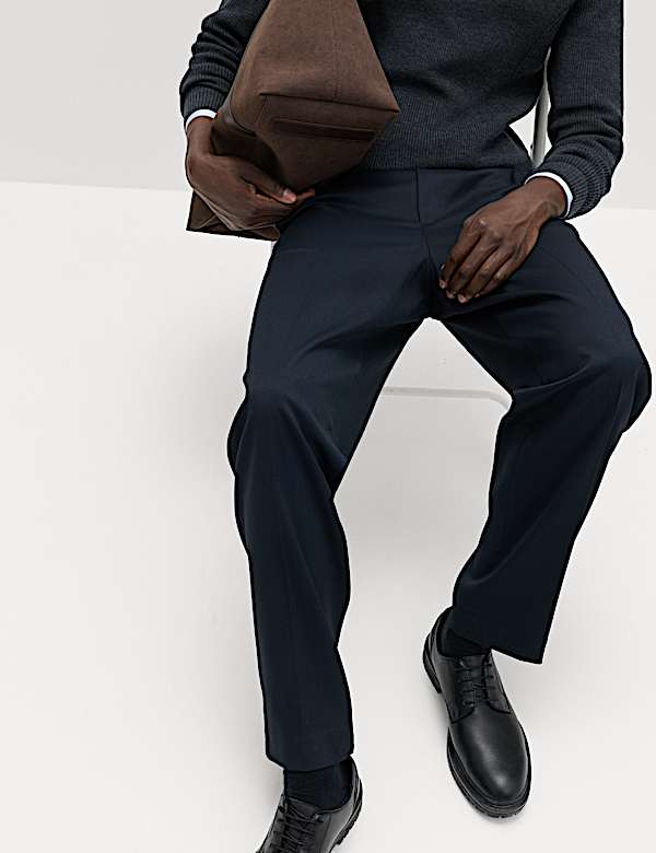 Relaxed Fit Smart Stretch Trousers - SK
